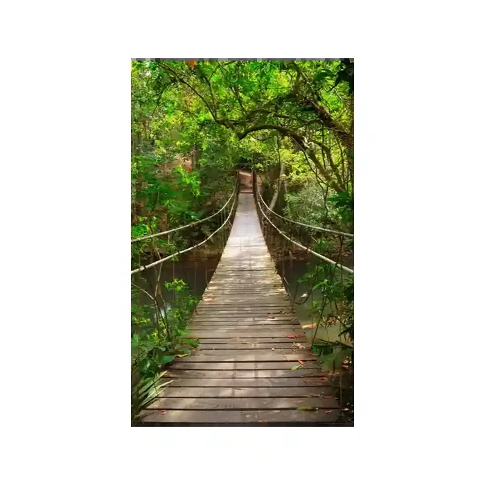 Fotomural Ponte na Selva FPR018, 150cm. x 245cm., Vinilo Autoadhesivo Mate, Todo Color, Invertir, 1.86x0x4.65×0 cm.