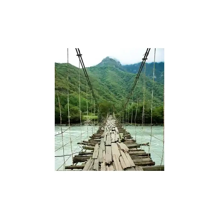 Fotomural Puente Colgante FPR019, 200cm. x 224cm., Vinilo Autoadhesivo Mate, Todo Color, Original, 0x1.79x0x74.21 cm.