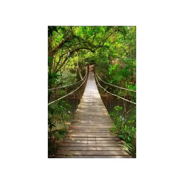Fotomural Puente en la Selva FPR018, 178cm. x 264cm., Vinilo Autoadhesivo Mate, Todo Color, Original, 0x7.06x0x7.06 cm.