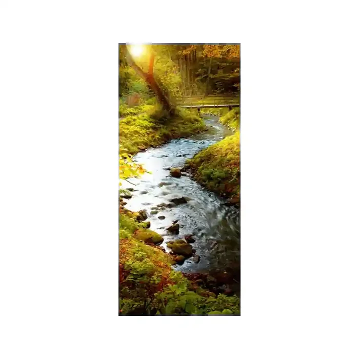 Fotomural Rio en el Bosque FNA001, 100cm. x 225cm., Vinilo Autoadhesivo Mate, Todo Color, Original, 12.47x0x23.12×0 cm.