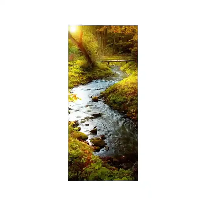 Fotomural Rio en el Bosque FNA001, 100cm. x 225cm., Vinilo Autoadhesivo Mate, Todo Color, Original, 17.79x0x17.79×0 cm.