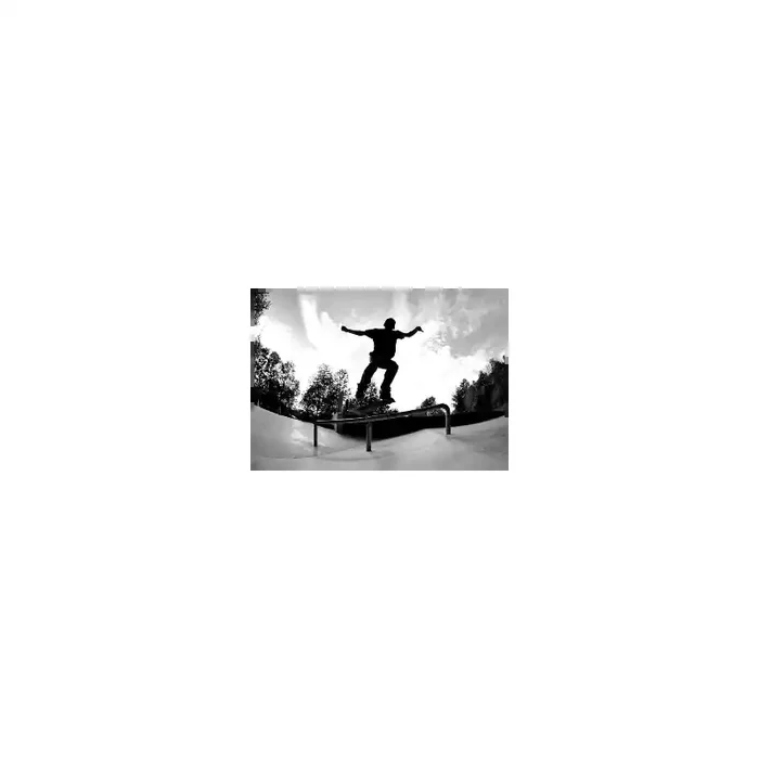 Fotomural Skate FDE006, 100cm. x 70cm., Vinilo Autoadhesivo Mate, Blanco y Negro, Original, 0x0x0x0 cm.