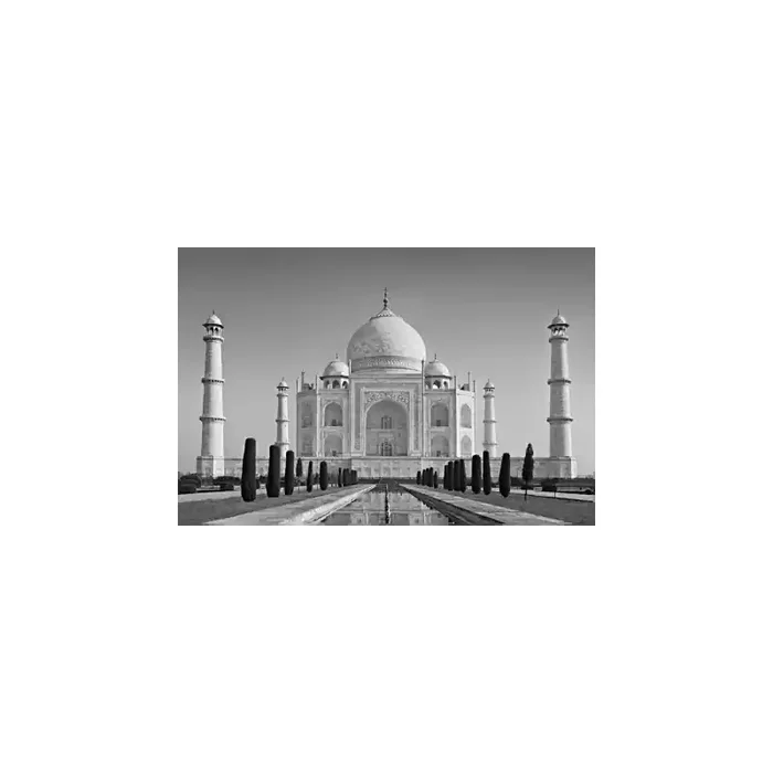 Fotomural Taj Mahal FLF002, 380cm. x 254.6cm., Vinilo Autoadhesivo Mate, Blanco y Negro, Original, 0x0x0x0 cm.