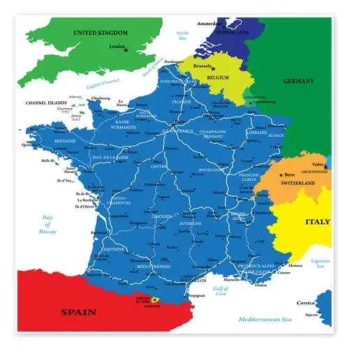 France – Political Map Editors Choice