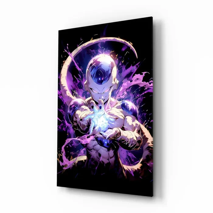 Frieza Purple Power Glass Wall Art Designer Collection – 28.5 » X 18 «