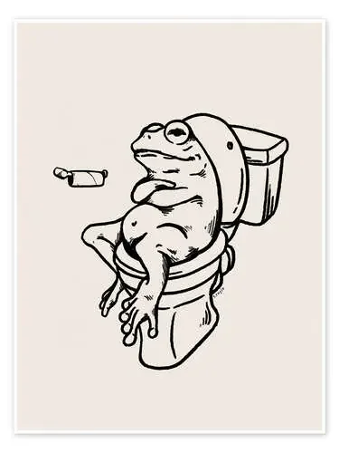 Frog on the toilet de Tara Royle 1x