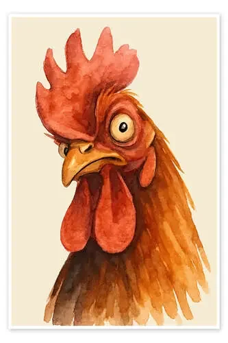 Funny rooster portrait de Natalie Bruns