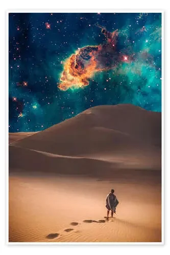 Galactic nebula over the desert de Gen Z