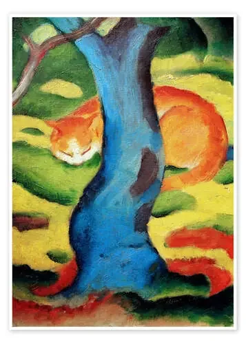 Gato debajo del árbol de Franz Marc Master Collection