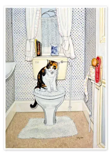 Gato en el baño de Ditz Bridgeman Images