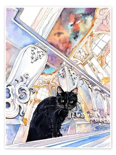 Gato en el Hermitage, San Petersburgo de Anastasia Mamoshina