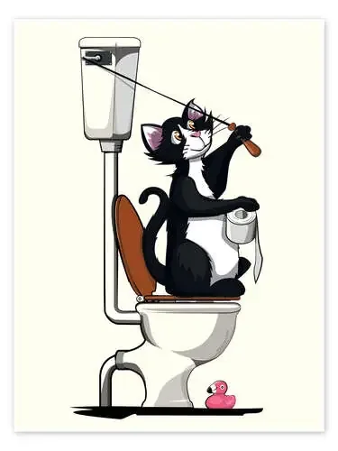 Gato tirando al inodoro de Wyatt9
