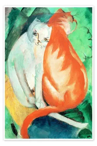 Gatos rojos y blancos de Franz Marc akg-images