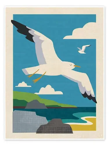 Gaviota en vuelo de Charlotte Pepper Advocate Art