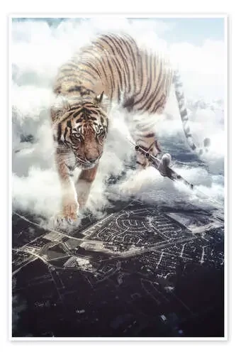 Giant Tiger Playing With an Airplane de Gen Z