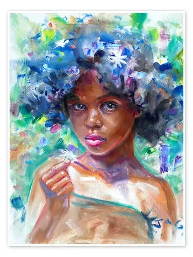 gina blue hair de Jonathan Guy-Gladding