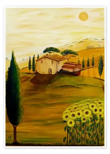 Girasoles en la Toscana de Christine Huwer