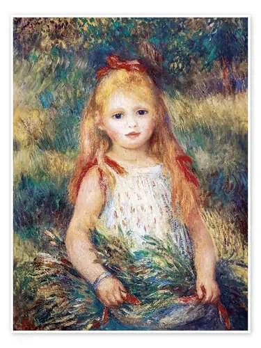 Girl in a garden de Pierre-Auguste Renoir akg-images