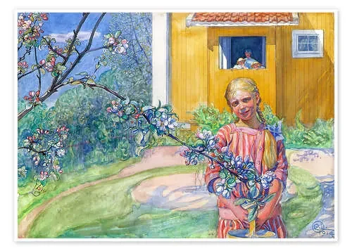 Girl With Apple Blossom de Carl Larsson ARTOTHEK