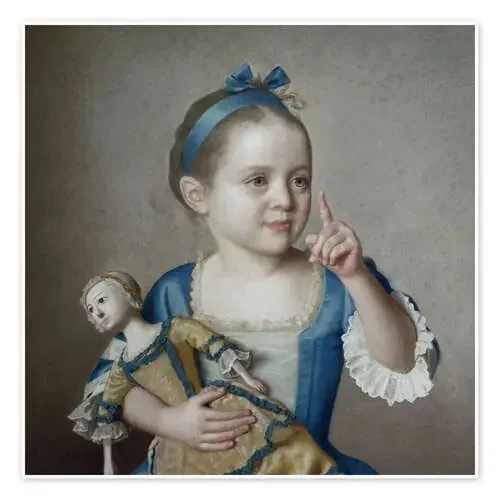 Girl with doll de Jean Etienne Liotard ARTOTHEK