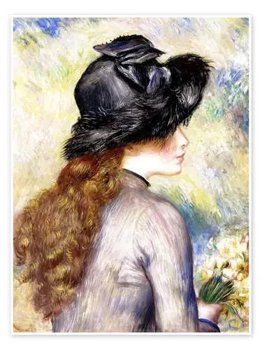 Girl with tulips de Pierre-Auguste Renoir ARTOTHEK