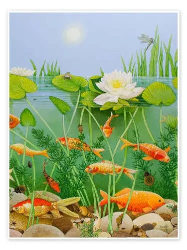 Gold fish pond de Pat Scott Bridgeman Images