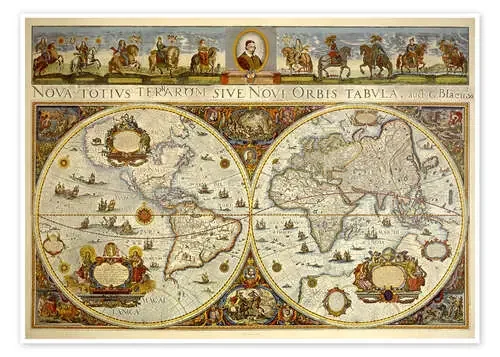 Gran mapa del mundo 1665 ARTOTHEK