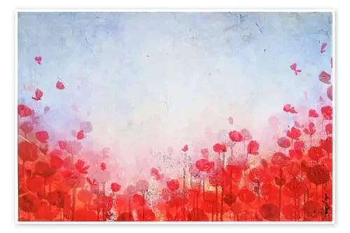 Granadina – Campo de flores rojas de Sophie Duplain