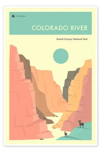 GRAND CANYON NATIONAL PARK POSTER de Jazzberry Blue