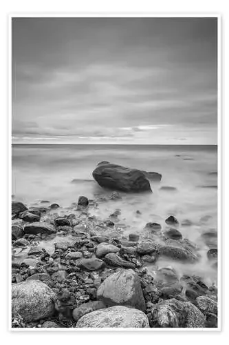 Granite in the Baltic Sea (long exposure) de Heiko Mundel