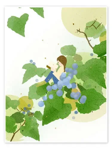 Grapes and books de Duong Tu Tran