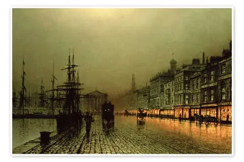 Greenock Dock by Moonlight de John Atkinson Grimshaw Bridgeman Images