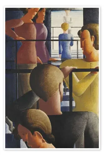 Grupo en la barandilla de Oskar Schlemmer Master Collection