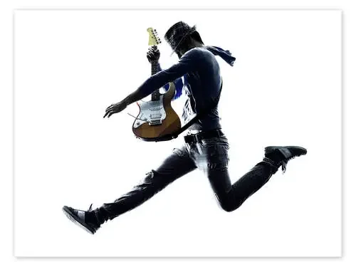Guitarist jumping in the air Editors Choice