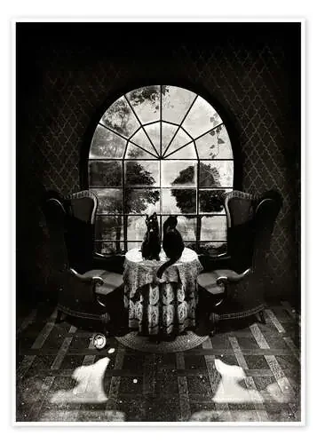 Habitación en forma de cráneo, blanco y negro de Ali Gulec