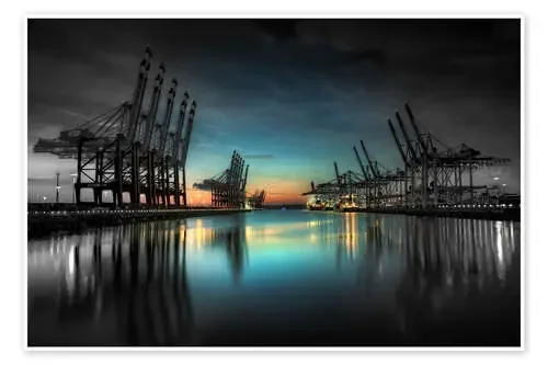 Hamburg – harbor cranes de Sabine Wagner