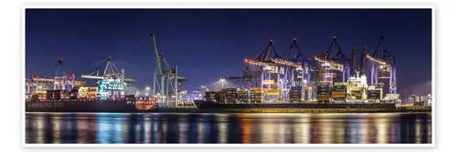 Hamburg harbor panorama at night de Daniel Heine