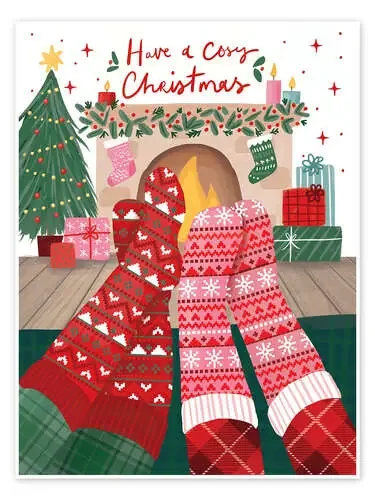Have a cozy Christmas with socks de Charlotte Pepper Advocate Art