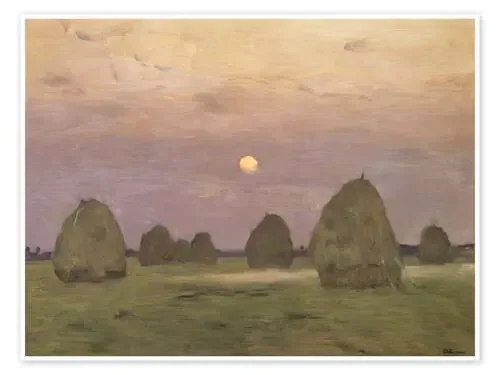 Hay squatting in the twilight, 1899 de Isaak Iljitsch Lewitan ARTOTHEK