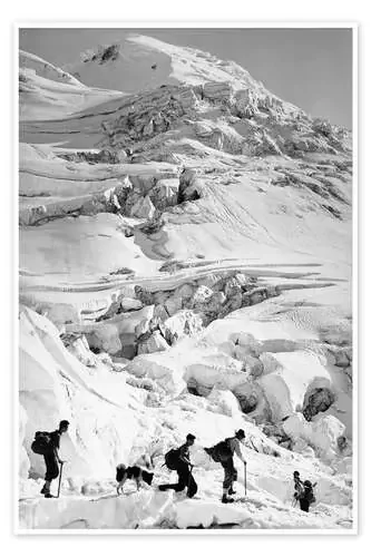 Hikers in the Alps de Vintage Ski Collection akg-images