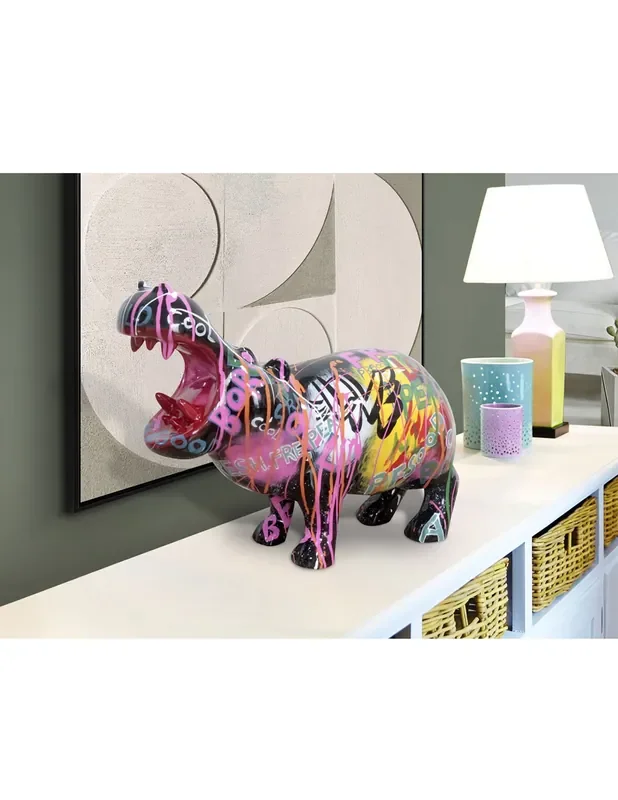 Hippo Figura Deco Grafiti Schuller
