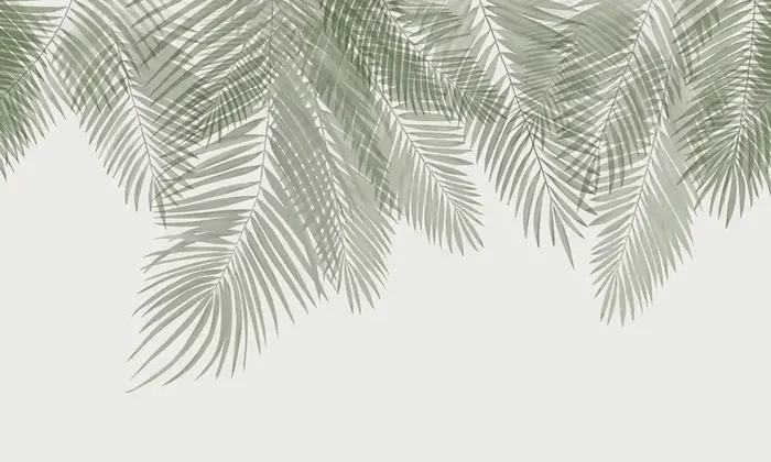 Hojas de palma colgantes – Beige-Verde