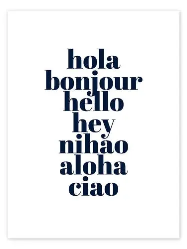 Hola Bonjour Hello de Typobox Editors Choice