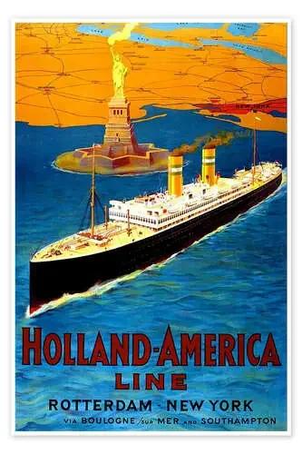 Holland America Line – Rotterdam to New York de Vintage Travel Collection