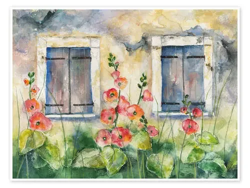 Hollyhocks de Jitka Krause