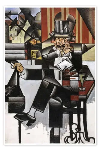 Hombre en el café de Juan Gris Master Collection