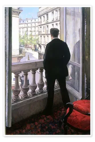 Hombre joven en la ventana de Gustave Caillebotte Bridgeman Images