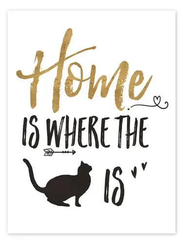 Home is where the cat is de Veronique Charron Wild Apple Graphics