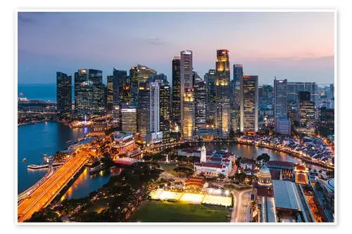 Horizonte de singapur al amanecer de Matteo Colombo