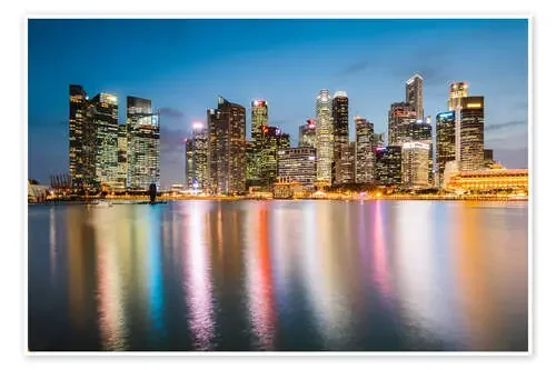 Horizonte de singapur en la noche de Matteo Colombo